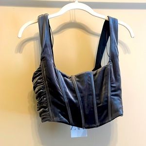Zara size xs, velvet crop top